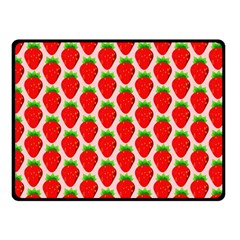 Strawberries Fleece Blanket (small) by nateshop