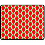 Strawberries Double Sided Fleece Blanket (Medium)  58.8 x47.4  Blanket Front