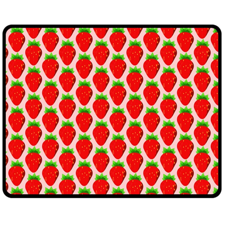 Strawberries Double Sided Fleece Blanket (Medium) 