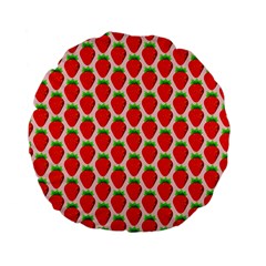 Strawberries Standard 15  Premium Flano Round Cushions by nateshop