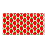 Strawberries Satin Wrap 35  x 70  Front