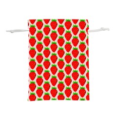 Strawberries Lightweight Drawstring Pouch (m) by nateshop