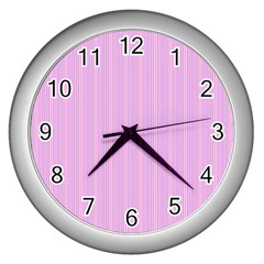 Stripes Wall Clock (silver) by nateshop