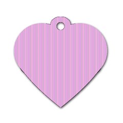 Stripes Dog Tag Heart (One Side)