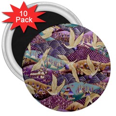 Textile Fabric Pattern 3  Magnets (10 Pack)  by nateshop