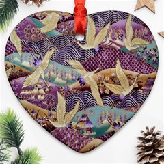 Textile Fabric Pattern Ornament (heart) by nateshop