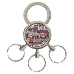 Textile Fabric Pattern 3-ring Key Chain by nateshop