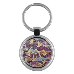 Textile Fabric Pattern Key Chain (round) by nateshop