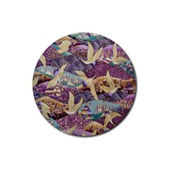 Textile Fabric Pattern Rubber Coaster (round) by nateshop