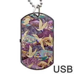 Textile Fabric Pattern Dog Tag Usb Flash (one Side) by nateshop