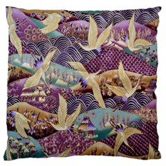 Textile Fabric Pattern Large Cushion Case (two Sides) by nateshop