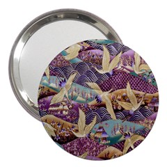 Textile Fabric Pattern 3  Handbag Mirrors by nateshop