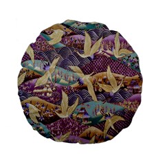 Textile Fabric Pattern Standard 15  Premium Flano Round Cushions by nateshop