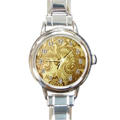 Texture Round Italian Charm Watch by nateshop