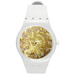 Texture Round Plastic Sport Watch (m) by nateshop