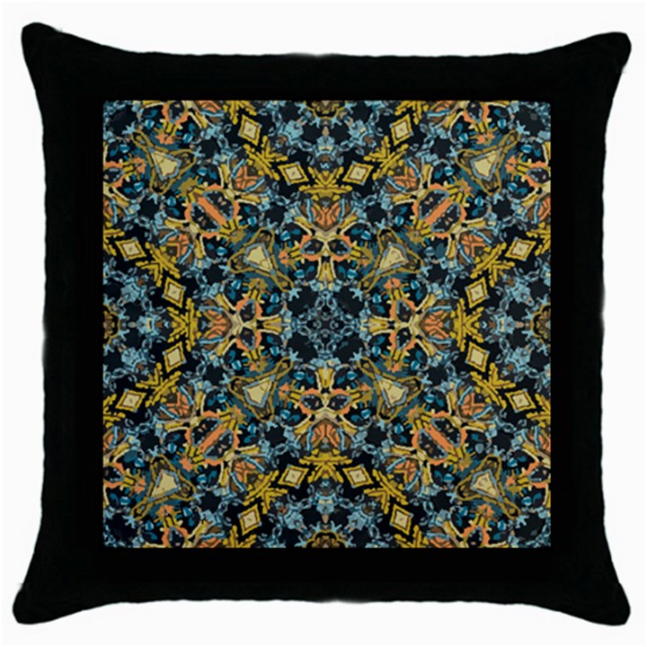 Tile (2) Throw Pillow Case (Black)