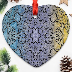 Tile Heart Ornament (two Sides) by nateshop