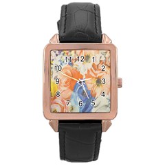 Tissue Rose Gold Leather Watch  by nateshop