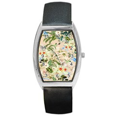 Tropical Fabric Textile Barrel Style Metal Watch by nateshop