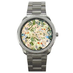 Tropical Fabric Textile Sport Metal Watch by nateshop