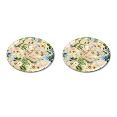 Tropical Fabric Textile Cufflinks (oval) by nateshop