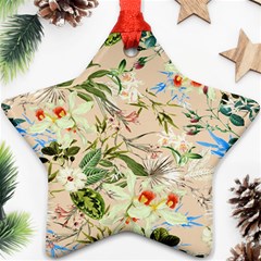 Tropical Fabric Textile Star Ornament (two Sides) by nateshop