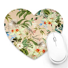 Tropical Fabric Textile Heart Mousepads by nateshop