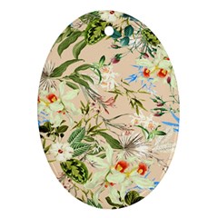 Tropical Fabric Textile Oval Ornament (two Sides) by nateshop