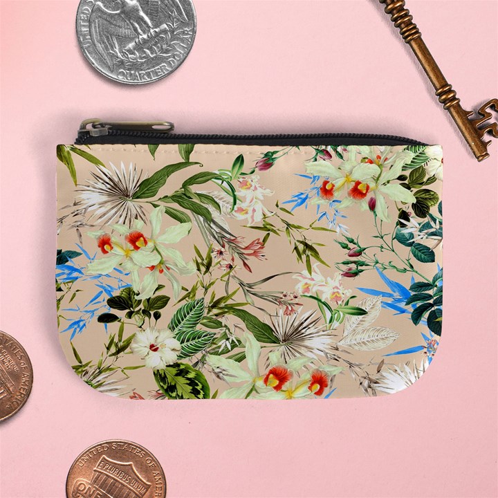 Tropical Fabric Textile Mini Coin Purse