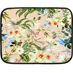 Tropical Fabric Textile Double Sided Fleece Blanket (Mini)  35 x27  Blanket Back