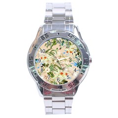 Tropical Fabric Textile Stainless Steel Analogue Watch by nateshop