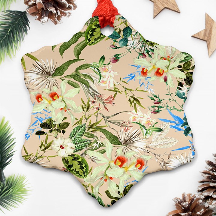 Tropical Fabric Textile Ornament (Snowflake)