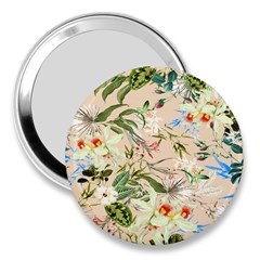 Tropical Fabric Textile 3  Handbag Mirrors by nateshop