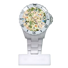 Tropical Fabric Textile Plastic Nurses Watch by nateshop