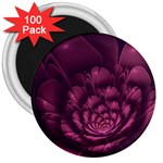 Fractal Blossom Flower Bloom 3  Magnets (100 pack) Front