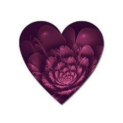 Fractal Blossom Flower Bloom Heart Magnet by Wegoenart