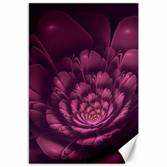 Fractal Blossom Flower Bloom Canvas 12  X 18  by Wegoenart