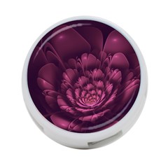 Fractal Blossom Flower Bloom 4-port Usb Hub (one Side) by Wegoenart