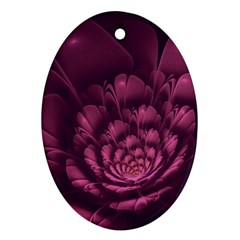 Fractal Blossom Flower Bloom Oval Ornament (two Sides) by Wegoenart