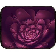 Fractal Blossom Flower Bloom Double Sided Fleece Blanket (mini)  by Wegoenart