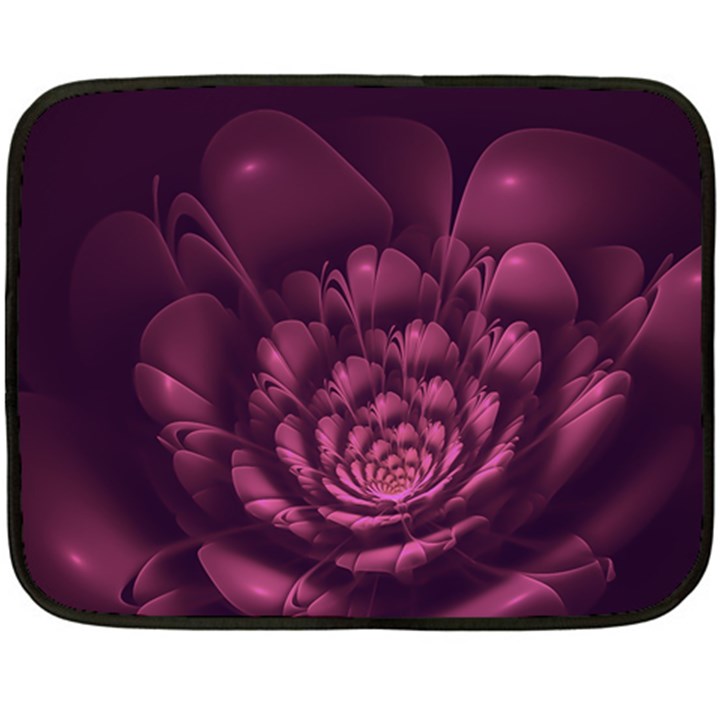 Fractal Blossom Flower Bloom Double Sided Fleece Blanket (Mini) 