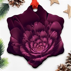 Fractal Blossom Flower Bloom Snowflake Ornament (two Sides)