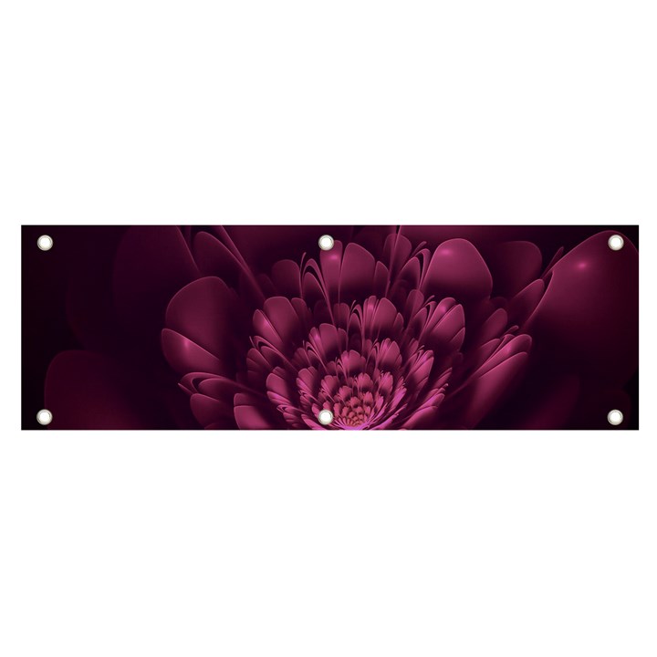 Fractal Blossom Flower Bloom Banner and Sign 6  x 2 