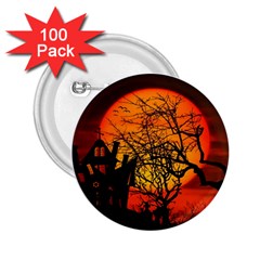 Night Full Moon Gespenstig 2 25  Buttons (100 Pack)  by Wegoenart