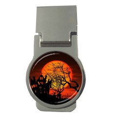 Night Full Moon Gespenstig Money Clips (round)  by Wegoenart