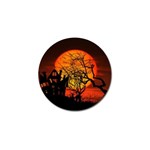 Night Full Moon Gespenstig Golf Ball Marker (10 pack) Front