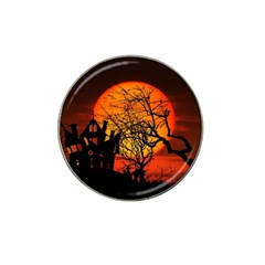 Night Full Moon Gespenstig Hat Clip Ball Marker (4 Pack) by Wegoenart