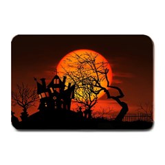 Night Full Moon Gespenstig Plate Mats by Wegoenart