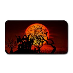 Night Full Moon Gespenstig Medium Bar Mats by Wegoenart