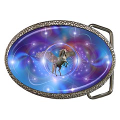 Unicorn Abstract Wave Line Belt Buckles by Wegoenart